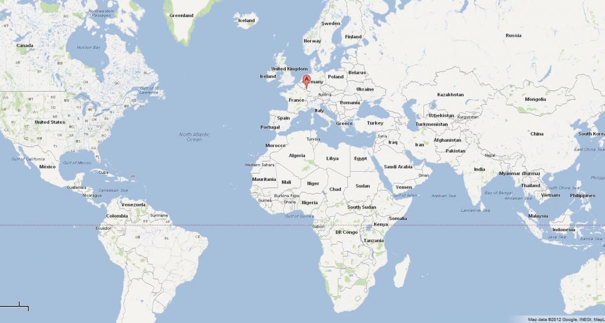 لکسمبرگ کے مقام پر دنیا کے نقشے