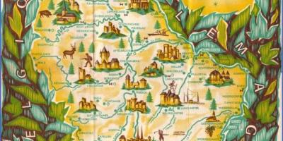 نقشہ لکسمبرگ کے سیاحت سائٹس کا سفر کے