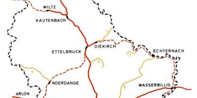 لکسمبرگ ریل کا نقشہ