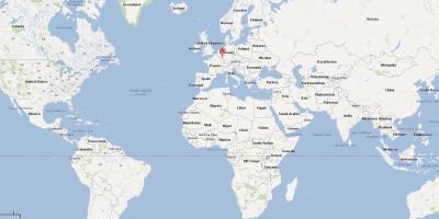 لکسمبرگ کے مقام پر دنیا کے نقشے