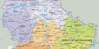 لکسمبرگ ملک کا نقشہ